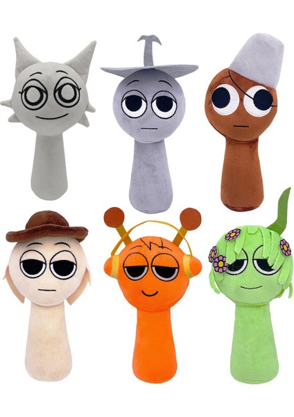 6 Parça Set 25CM Sprunki Ritim Kutusu Oyuncak Peluş (Yurt Dışından)