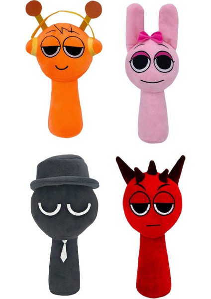 4 Parça Set 25CM Sprunki Ritim Kutusu Oyuncak Peluş (Yurt Dışından)