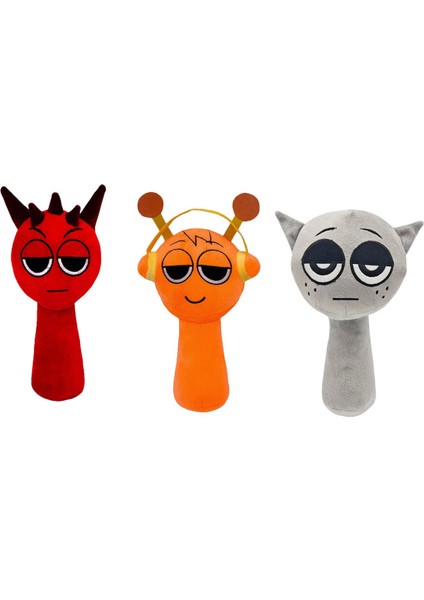 3 Parça Set 25CM Sprunki Ritim Kutusu Oyuncak Peluş (Yurt Dışından)