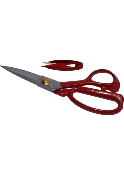 Janome Kırmızı Saplı Profesyonel Paslanmaz Çelik Terzi Makası 8"