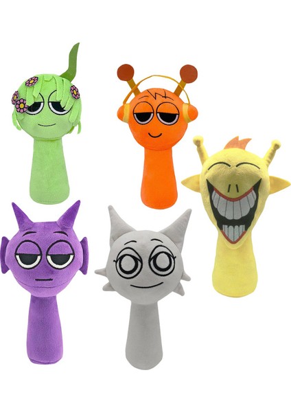 5 Parça Set 25CM Sprunki Ritim Kutusu Oyuncak Peluş (Yurt Dışından)