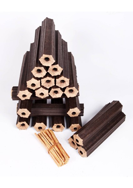 Özel Pres Briket Şömine Odunu 50 kg Çıra Hediyeli fiyatları