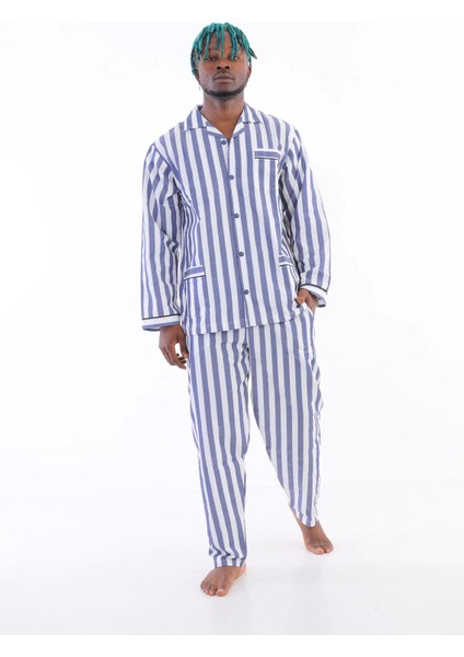 4007 Uzun Kol Çizgili Gaffur Erkek Pijama Takım fırsatları