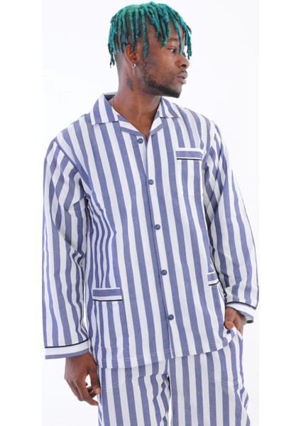 4007 Uzun Kol Çizgili Gaffur Erkek Pijama Takım indirimleri