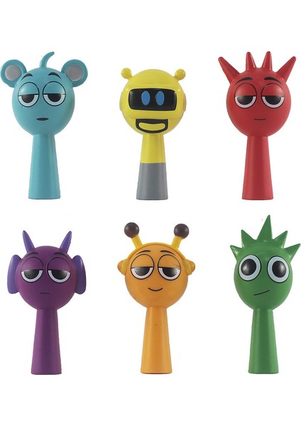 9 cm Sprunki Karakter Oyuncakları 6'li Paket (Yurt Dışından)