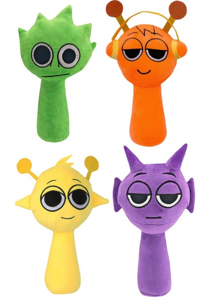4 Parça Set 25CM Sprunki Ritim Kutusu Oyuncak Peluş (Yurt Dışından)