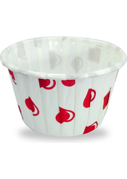 Kalp Puantiyeli Muffin Kek Kapsülü 50'li x 30 Paket (Koli)