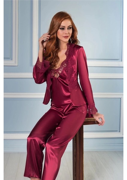 6335 6'lı Saten Gecelik Sabahlık Takım fırsatları