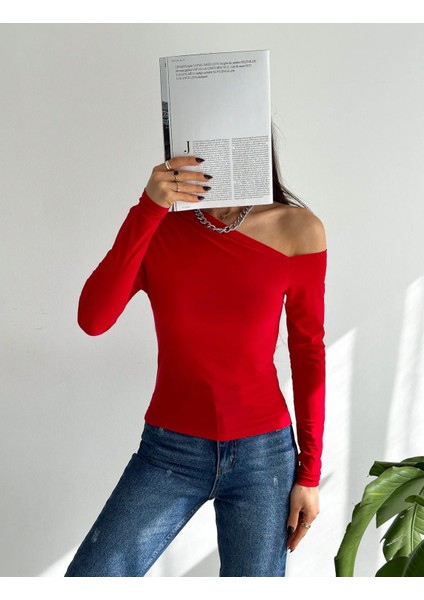 Kadın Tek Omuz Detaylı Bluz modelleri