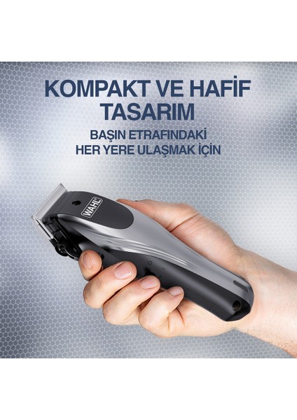 9657 Rapid Clip 12 Kılavuz Taraklı Şarjlı Saç Sakal Kesme Makinesi 09657-0460