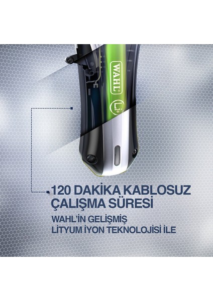 9657 Rapid Clip 12 Kılavuz Taraklı Şarjlı Saç Sakal Kesme Makinesi 09657-0460