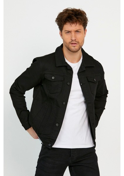 Erkek Ön Cep Detaylı Oversize Buz Mavi Kot Ceket fiyatları