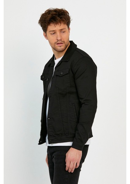 Erkek Ön Cep Detaylı Oversize Buz Mavi Kot Ceket fırsatları