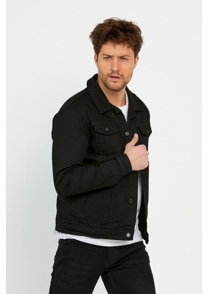 Erkek Ön Cep Detaylı Oversize Buz Mavi Kot Ceket indirimleri