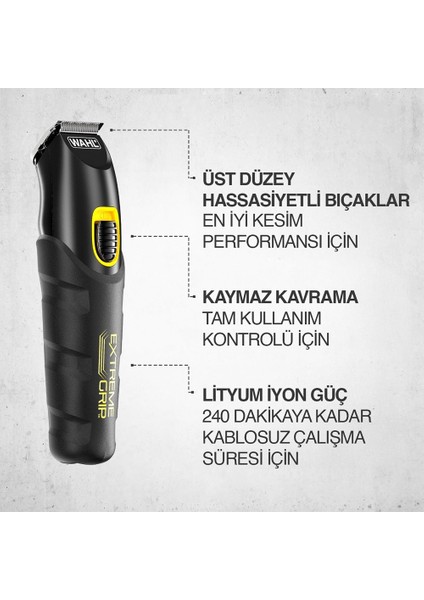 9893 Extreme Grip Advanced Hepsi Bir Arada Şarjlı Erkek Bakım Kiti 09893-0460