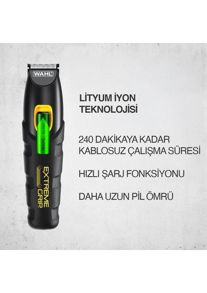 9893 Extreme Grip Advanced Hepsi Bir Arada Şarjlı Erkek Bakım Kiti 09893-0460