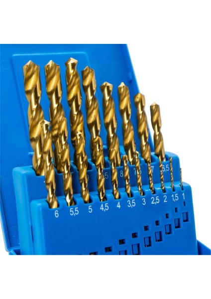 530831 Titanyum Hss Matkap Ucu Seti 1-10MM (19 Parça)