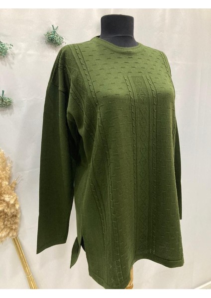 Anne Kadın Yeşil Triko Kazak Bluz modelleri