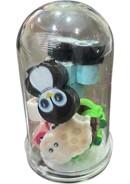 Fanuslu Mini Sevimli Hayvanlar Silgi Seti 12 'li ( 1 Paket ) modelleri