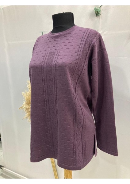 Anne Kadın Gül Kurusu Triko Kazak Bluz