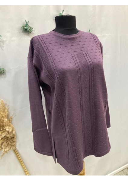 Anne Kadın Gül Kurusu Triko Kazak Bluz modelleri