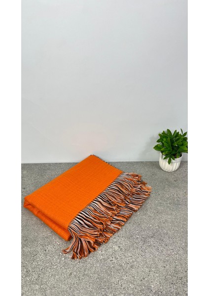 Çift Taraflı Ekoseli Yünlü Omuz Şalı - 70X190CM - Kışlık Şal modelleri