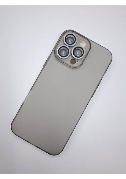 iPhone 15 Pro Max Uyumlu Tam Kamera Lens Korumalı Ekstra Ince Esnek Mat Lüks Kılıf