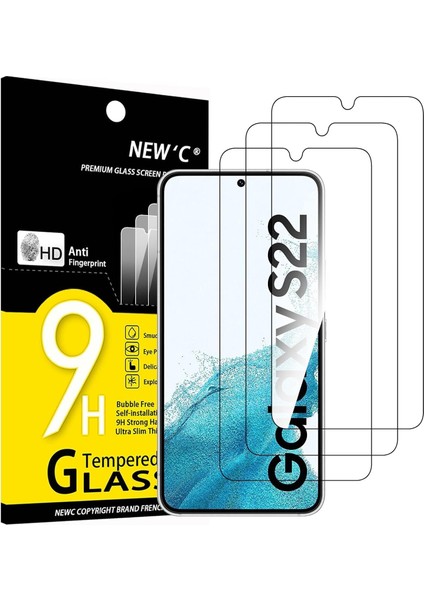 Samsung Galaxy S22 5G & S23 5G Temperli Cam Ekran Koruyucu 9h Ultra Koruma (3 Adet)