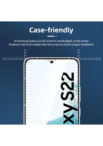Samsung Galaxy S22 5G & S23 5G Temperli Cam Ekran Koruyucu 9h Ultra Koruma (3 Adet)