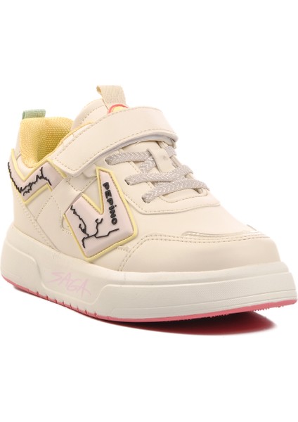Walkway Krem-Pudra Çocuk Spor Ayakkabı