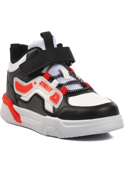 Walkway Siyah-Beyaz-Kırmızı Çocuk Spor Ayakkabı