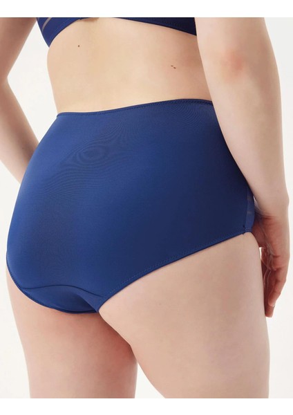 Kadın Aster Yüksek Bel Lacivert Külot - Çift Kat Özel Tasarımlı Ağ ve Transparan Tül Detaylı C0T1N0O5 fiyatları