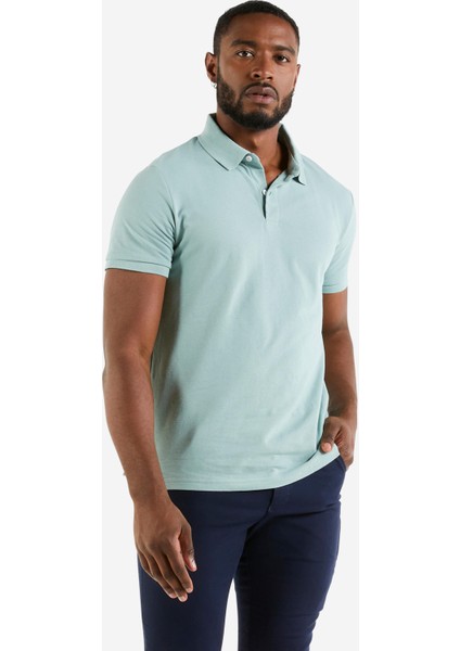 Tribord Erkek Kısa Kollu Polo Tişört - Açık Yeşil - Sailing 100