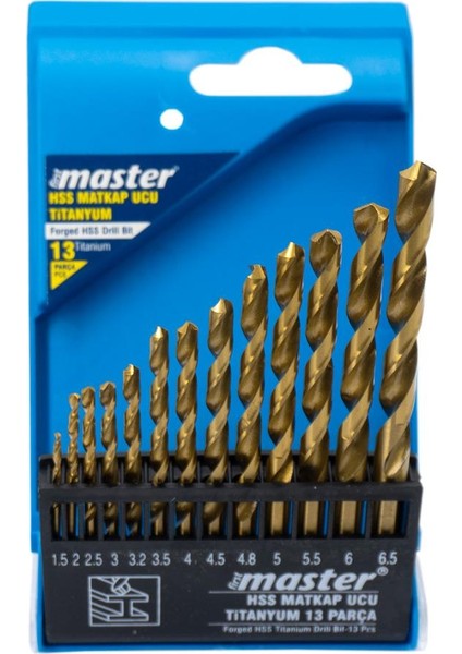 530826 Titanyum Hss Matkap Ucu Seti 1.5-6.5mm (13 Parça)