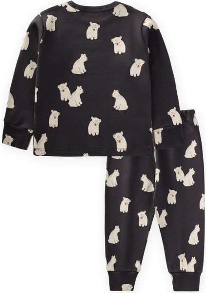 Baskılı Pijama Takım 1-5 Yaş Antrasit fiyatları