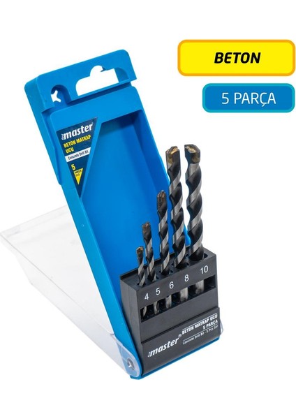 530835 Beton Matkap Ucu Seti 4-10MM (5 Parça)