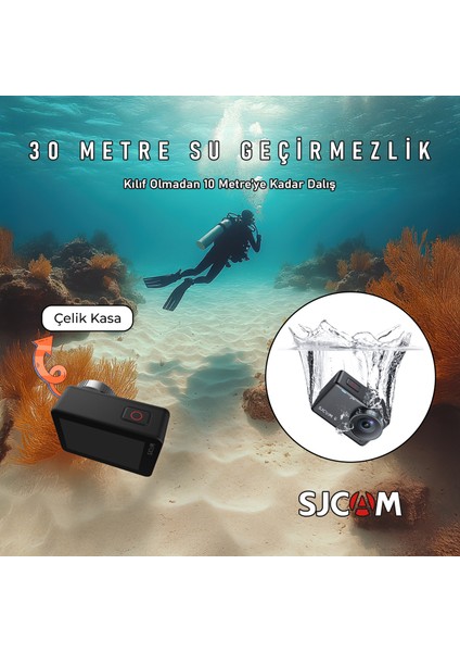SJ10 PRO 4K60 FPS 20MP 5GHz WiFi UHD 8X Dijital Zoom 150° FPV Geniş Açı 2.33” Geniş Ekran Canlı Yayın 240FPS Ağır Çekim 6 Eksenli Jiroskop EIS H.265 1300mAh Batarya Aksiyon Kamerası Mavi fırsatları