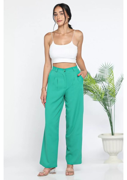 Kadın Bol Paça Pantolon P-00001667