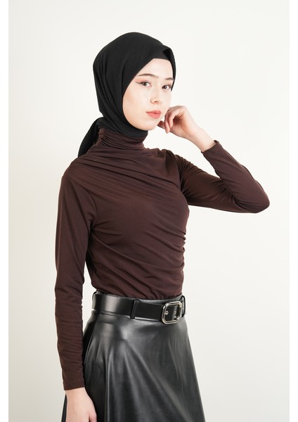 Bayan Kısa Bluz Sandy Bluz Kahverengi fiyatları