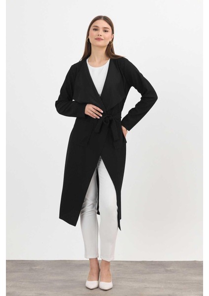 1060 Cepli Uzun Hırka Siyah modelleri