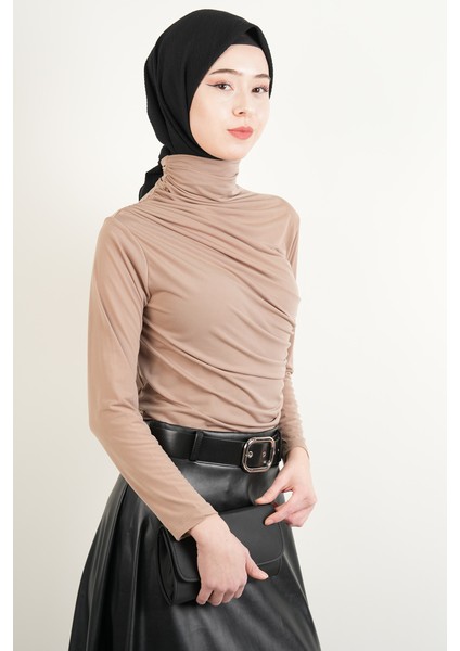 Bayan Kısa Bluz Sandy Bluz Bej fiyatları