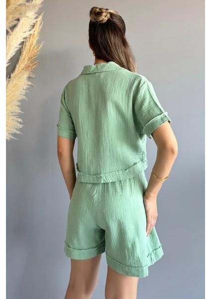 Kadın Gömlek Şort İkili Takım P-00012186 fırsatları