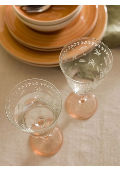 Ayaklı Cam Su Bardağı 2'li 280 ml