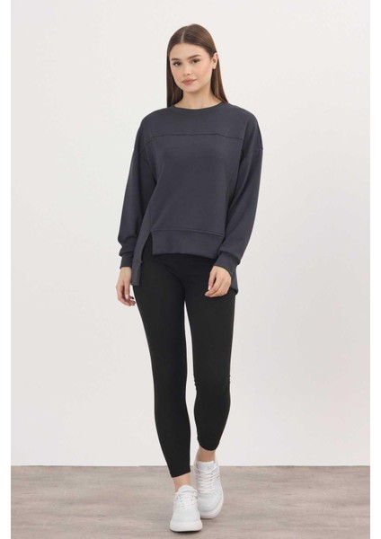 3000 Bisiklet Yaka Parçalı Sweat Antrasit fiyatları