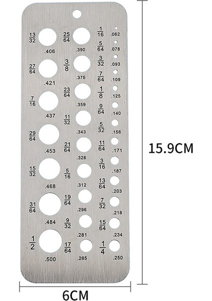 1/16 Inç Ila 1/2 Inç Boyutlu Uçlar Için 2 Adet Matkap Göstergesi, 29 Delikli (Yurt Dışından) fiyatları