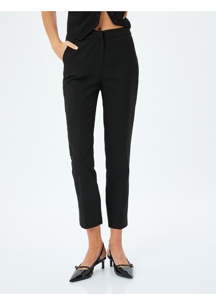 Yüksek Bel Slim Fit Cigarette Pantolon