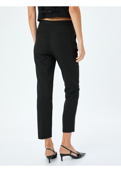 Yüksek Bel Slim Fit Cigarette Pantolon