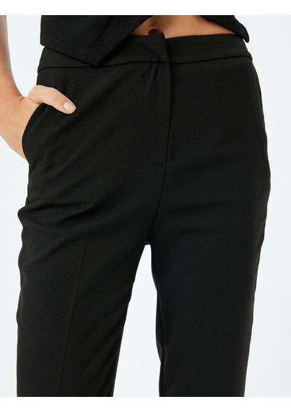 Yüksek Bel Slim Fit Cigarette Pantolon