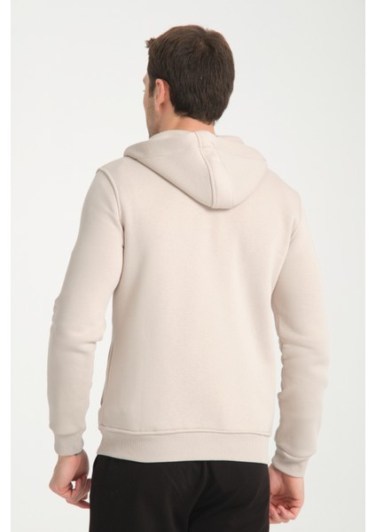 3 Iplik Fermuarlı Kapşonlu Sweatshırt 6052