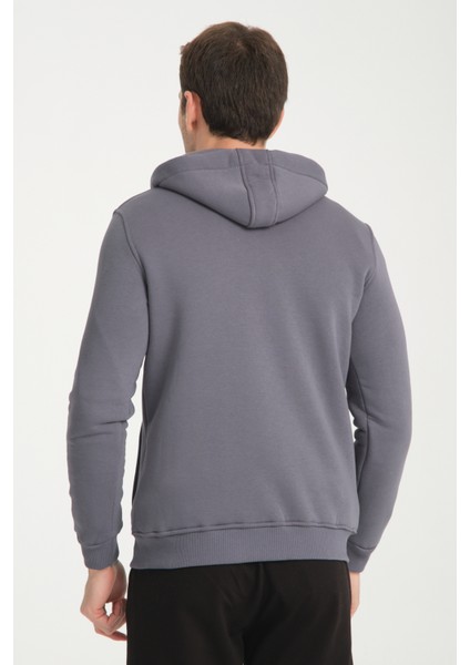3 Iplik Fermuarlı Kapşonlu Sweatshırt 6052